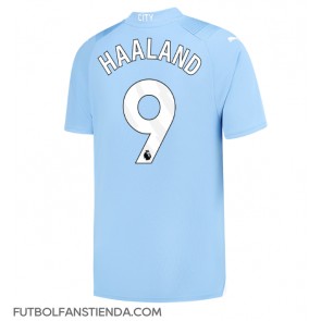 Manchester City Erling Haaland #9 Primera Equipación 2023-24 Manga Corta